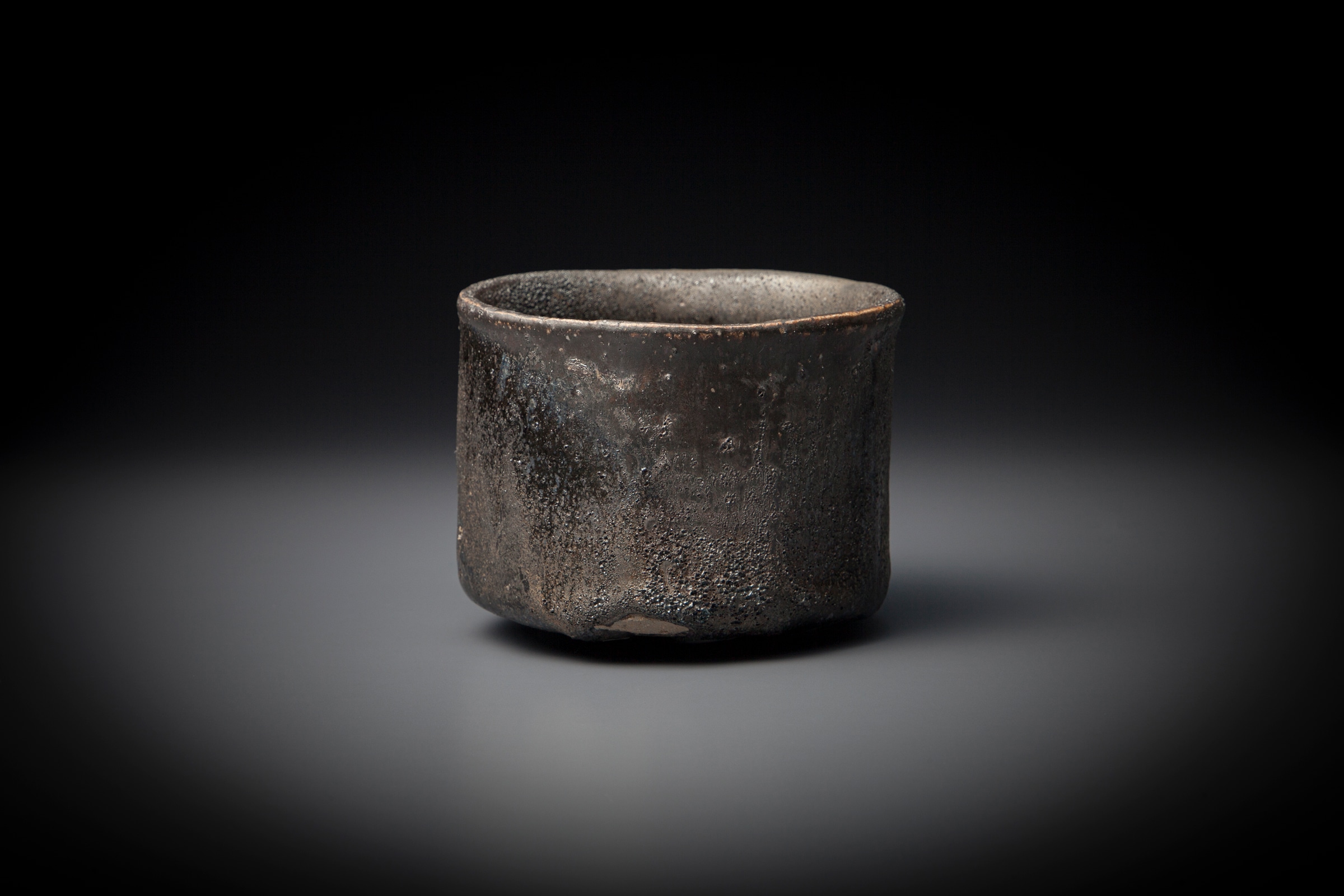八坂篠土貴舟石カモガワ土京瀬戸黒茶盌